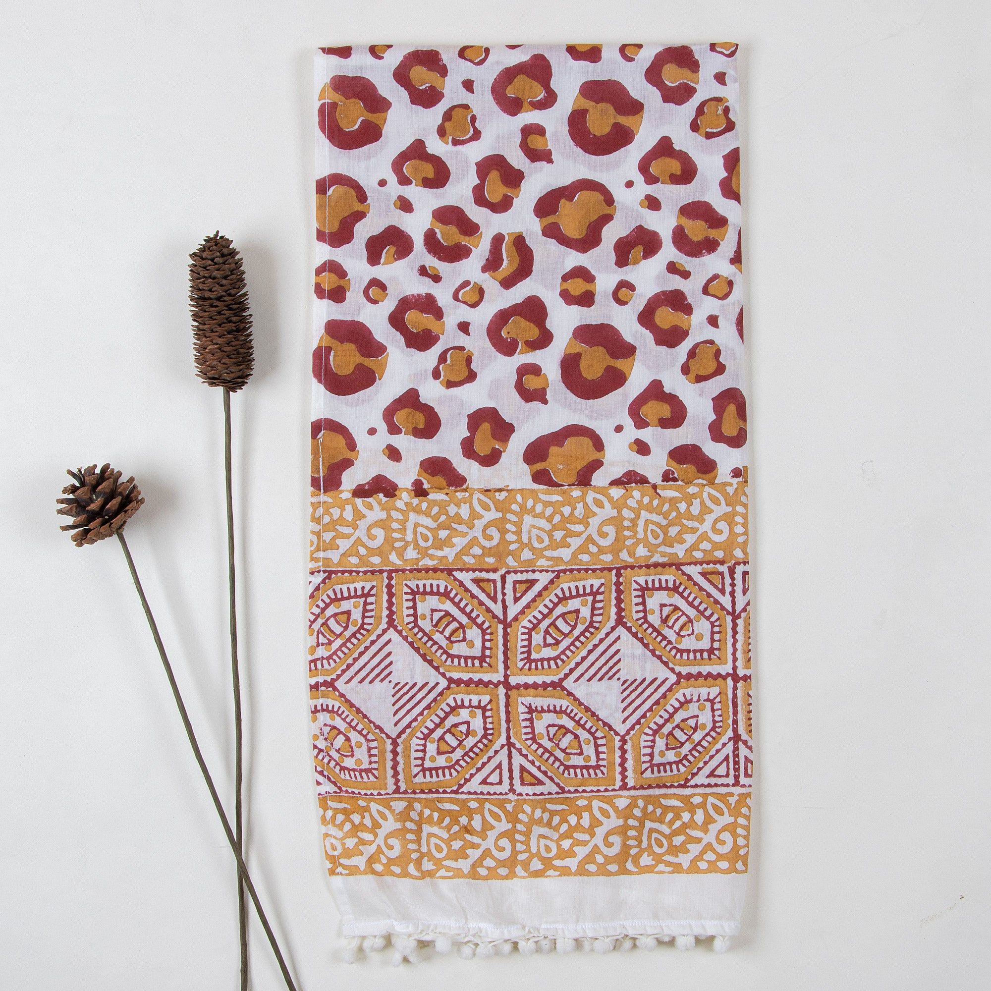 Handmade Printed Pure Cotton Stole For Women